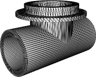 ПОЖАРНАЯ ПОДСТАВКА ПРОХОДНАЯ 225 ММ ПЭ100 SDR17