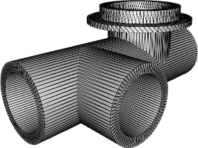 ПОЖАРНАЯ ПОДСТАВКА ТРОЙНИКОВАЯ 225 ММ ПЭ100 SDR17